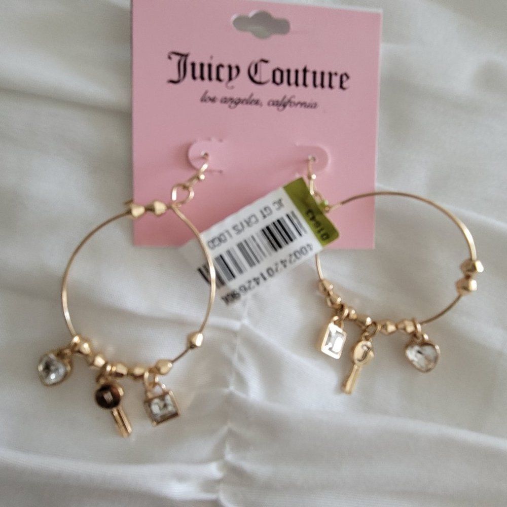 JUICY COUTURE Gold earrings NWT